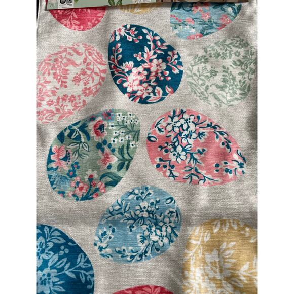 HOUSE AND GARDEN 14x72 Colorful Spring Easter Eggs Table Runner NWT - Picture 7 of 10